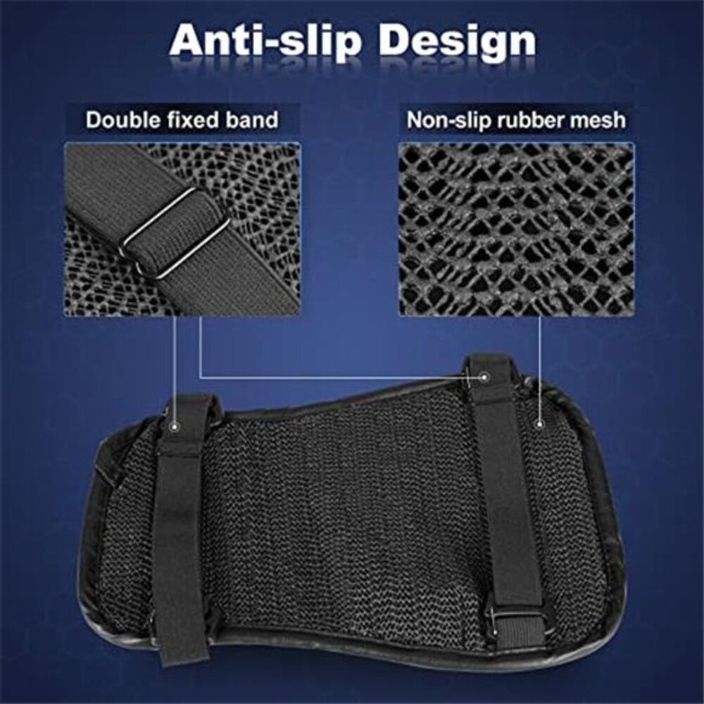Motorcycle Gel Rear Seat Cushion - 3D Honeycomb Shock Absorption Pad Small - Picture 4 of 6